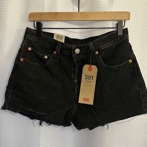 NWT Levi 501 High Rise Shorts - Black, Size 28